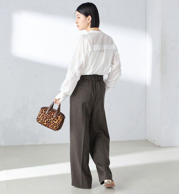 SHIPS for women「〈手洗い可能〉コットン シルク ローン フリル ブラウス」|シャツ・ブラウス|