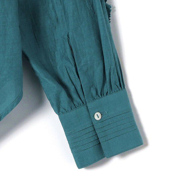 SHIPS for women「〈手洗い可能〉コットン シルク ローン フリル ブラウス」|シャツ・ブラウス|