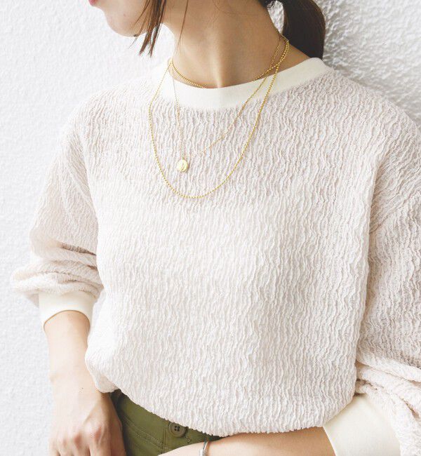 SHIPS for women「【WEB限定】〈手洗い可能〉ランダムブルーゼ ロングスリーブ プルオーバー」|プルオーバー|ナチュラル