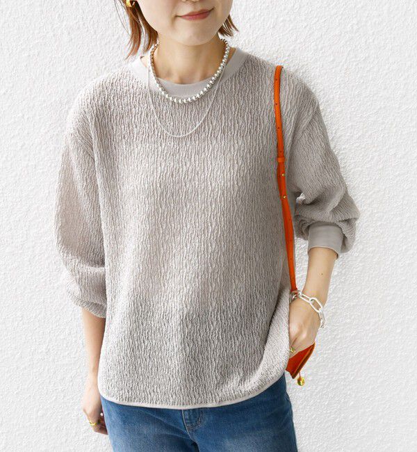 SHIPS for women「【WEB限定】〈手洗い可能〉ランダムブルーゼ ロングスリーブ プルオーバー」|プルオーバー|