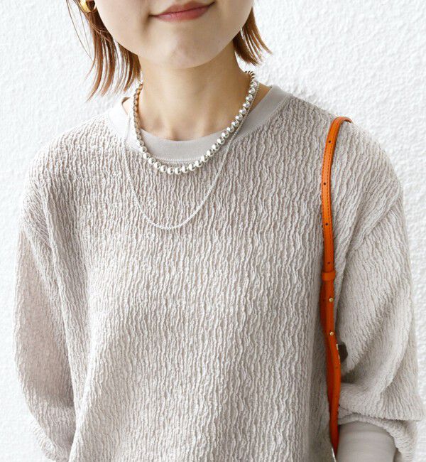 SHIPS for women「【WEB限定】〈手洗い可能〉ランダムブルーゼ ロングスリーブ プルオーバー」|プルオーバー|