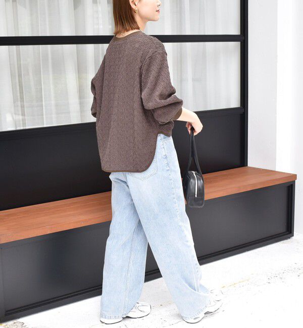 SHIPS for women「【WEB限定】〈手洗い可能〉ランダムブルーゼ ロングスリーブ プルオーバー」|プルオーバー|