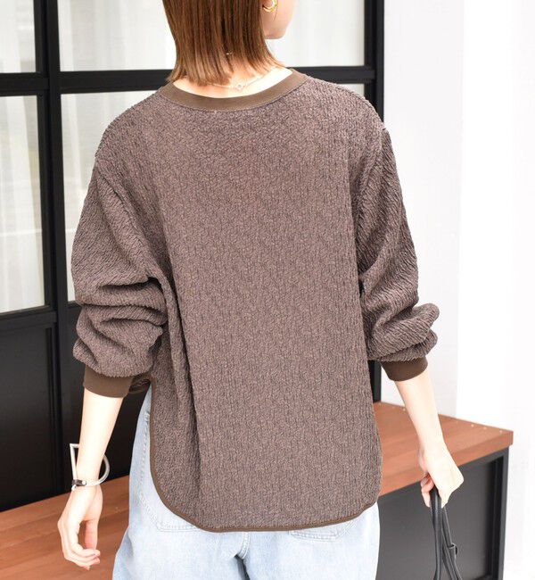 SHIPS for women「【WEB限定】〈手洗い可能〉ランダムブルーゼ ロングスリーブ プルオーバー」|プルオーバー|