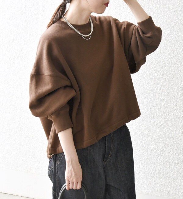 SHIPS any「【WEB限定】SHIPS any:〈洗濯機可能〉USA コットン 裏起毛 コクーン プルオーバー」|スウェット・ジャージ|