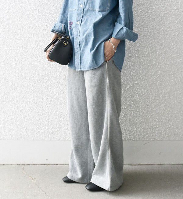 SHIPS any「SHIPS any:〈洗濯機可能〉USAコットン 裏起毛 コードライン ワイド スウェット パンツ」|その他|