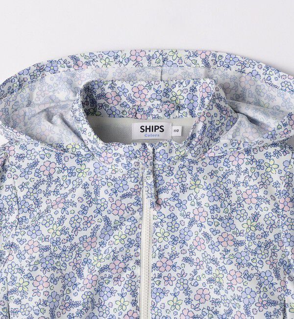 SHIPS Colors 「SHIPS Colors:80～130cm /フラワープリント ジップフード ブルゾン◇」|ブルゾン・スタジャン|