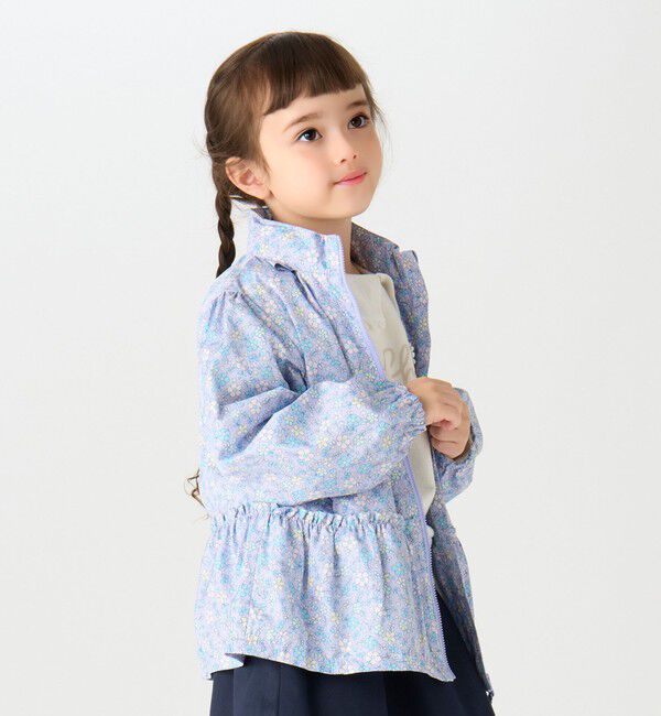 SHIPS Colors 「SHIPS Colors:80～130cm /フラワープリント ジップフード ブルゾン◇」|ブルゾン・スタジャン|ラベンダー