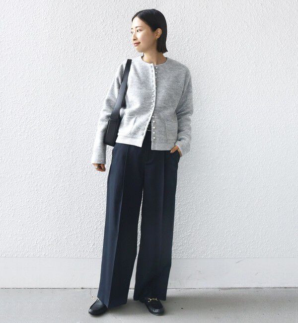 SHIPS for women「〈手洗い可能〉パール モチーフ ボタン ジャッカル カーディガン」|カーディガン|