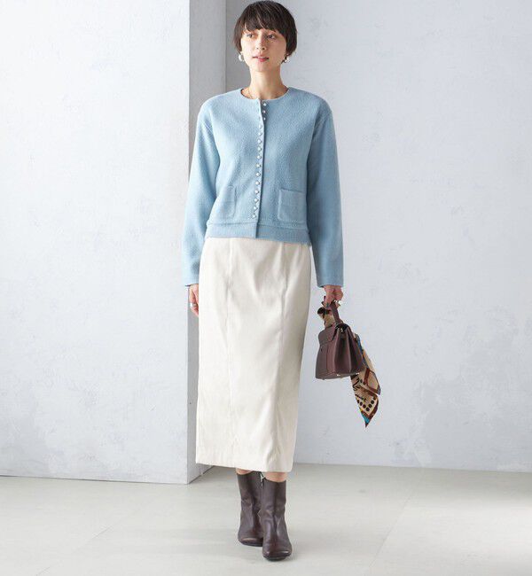 SHIPS for women「〈手洗い可能〉パール モチーフ ボタン ジャッカル カーディガン」|カーディガン|