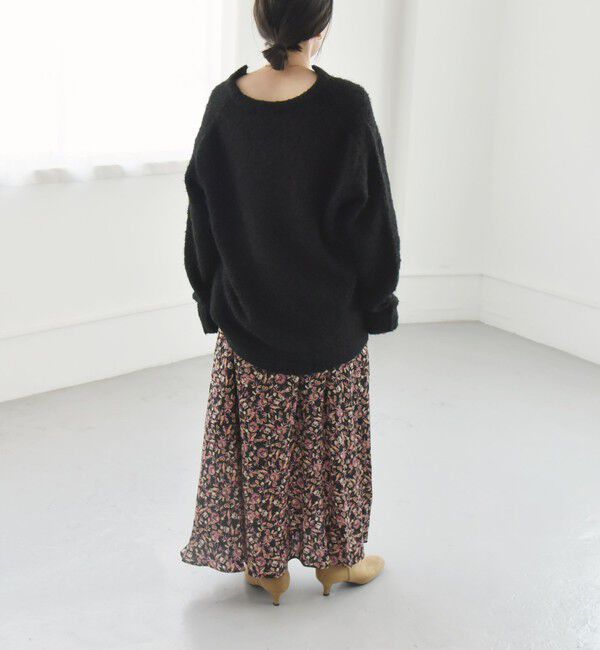 quaranciel「quaranciel :〈洗濯機可能〉TROUILLET フラワー プリント フレア スカート」|スカート|
