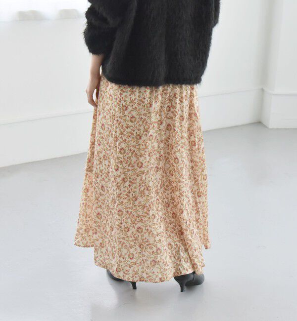 quaranciel「quaranciel :〈洗濯機可能〉TROUILLET フラワー プリント フレア スカート」|スカート|