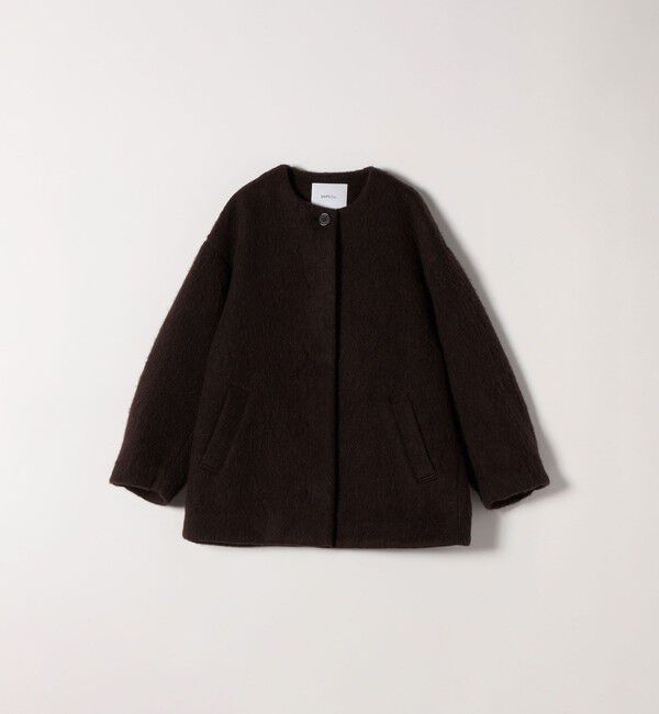 SHIPS any「SHIPS any: シャギー ノーカラー コクーン コート」|ノーカラーコート|