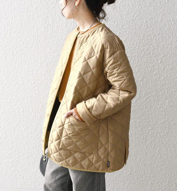 SHIPS any「Traditional Weatherwear: ARKLEY キルティング ミドル ノーカラー コート」|ノーカラーコート|
