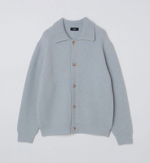 SHIPS「SHIPS: SOLOTEX(R) 畔編み ポロ ニット カーディガン」|カーディガン|
