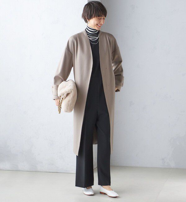 SHIPS for women「MANTECO ノーカラー コート」|ノーカラーコート|