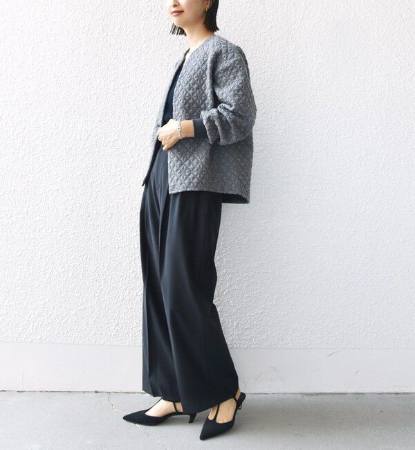 SHIPS for women「【WEB限定】〈手洗い可能〉キルティング ジャカード カーディガン」|カーディガン|