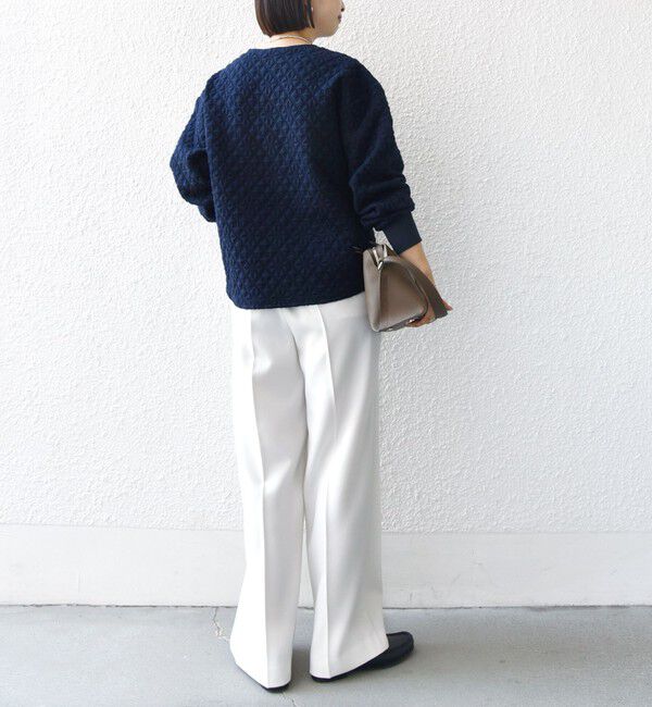 SHIPS for women「【WEB限定】〈手洗い可能〉キルティング ジャカード カーディガン」|カーディガン|