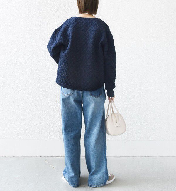 SHIPS for women「【WEB限定】〈手洗い可能〉キルティング ジャカード カーディガン」|カーディガン|