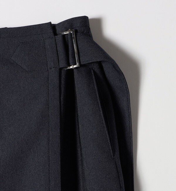 quaranciel「quaranciel:〈洗濯機可能〉デニムライク バックル ベルト ラップ スカート」|スカート|