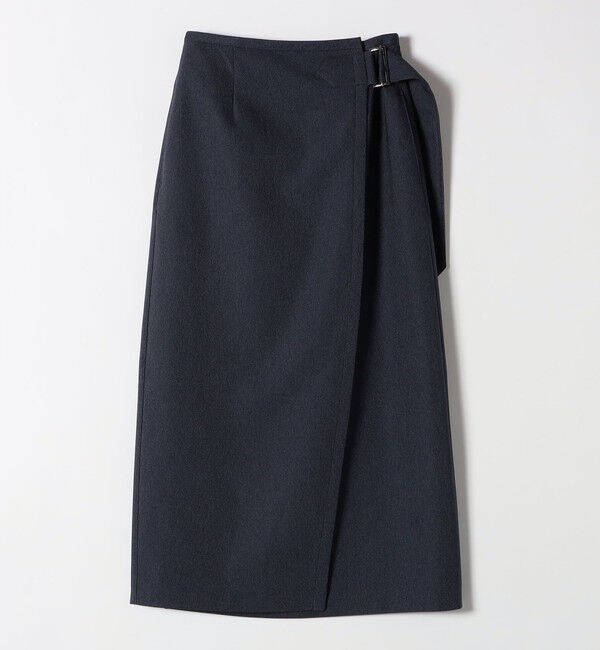 quaranciel「quaranciel:〈洗濯機可能〉デニムライク バックル ベルト ラップ スカート」|スカート|