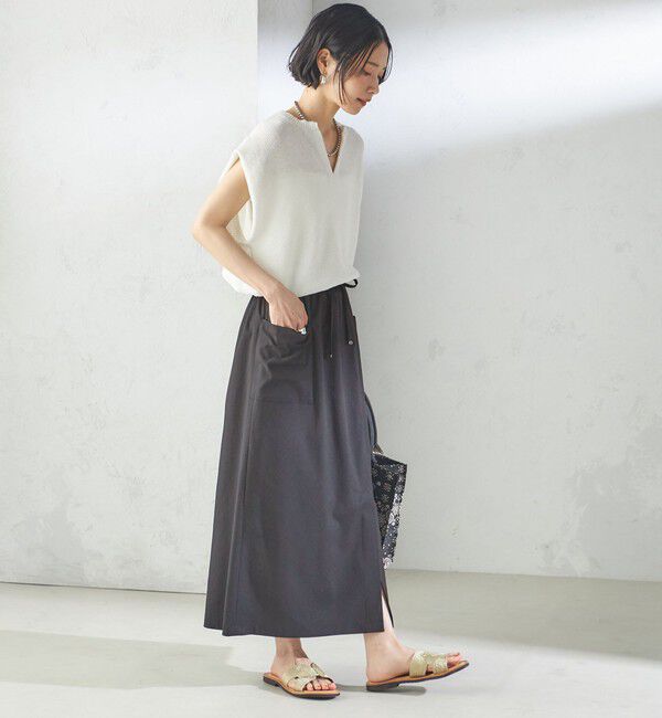 SHIPS for women「〈手洗い可能〉ポリエステル 麻 スキッパー プルオーバー」|プルオーバー|