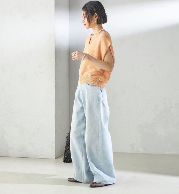 SHIPS for women「〈手洗い可能〉ポリエステル 麻 スキッパー プルオーバー」|プルオーバー|