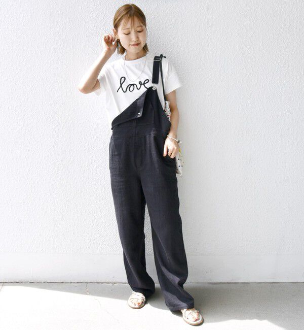 SHIPS for women「【WEB限定】ファンシー コード 刺繍 ロゴ TEE」|Tシャツ・カットソー|