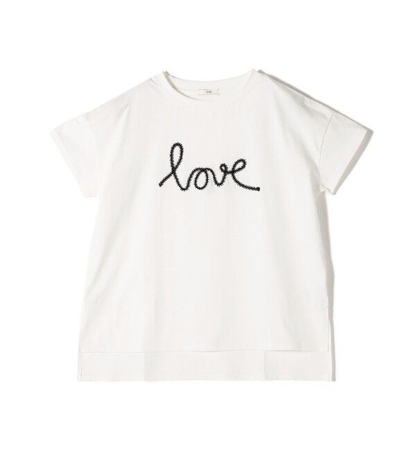 SHIPS for women「【WEB限定】ファンシー コード 刺繍 ロゴ TEE」|Tシャツ・カットソー|