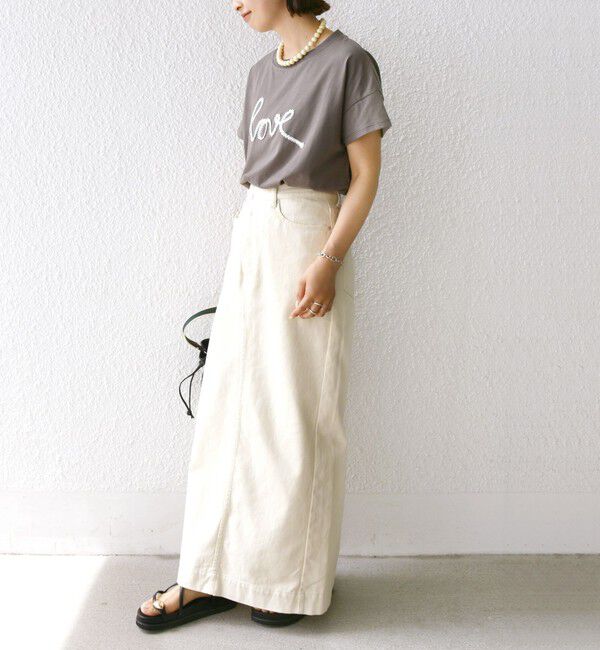 SHIPS for women「【WEB限定】ファンシー コード 刺繍 ロゴ TEE」|Tシャツ・カットソー|