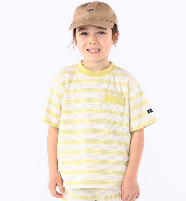 SHIPS KIDS「【SHIPS KIDS別注】RUSSELL ATHLETIC:100～130cm /ボーダーTEE」|Tシャツ・カットソー|