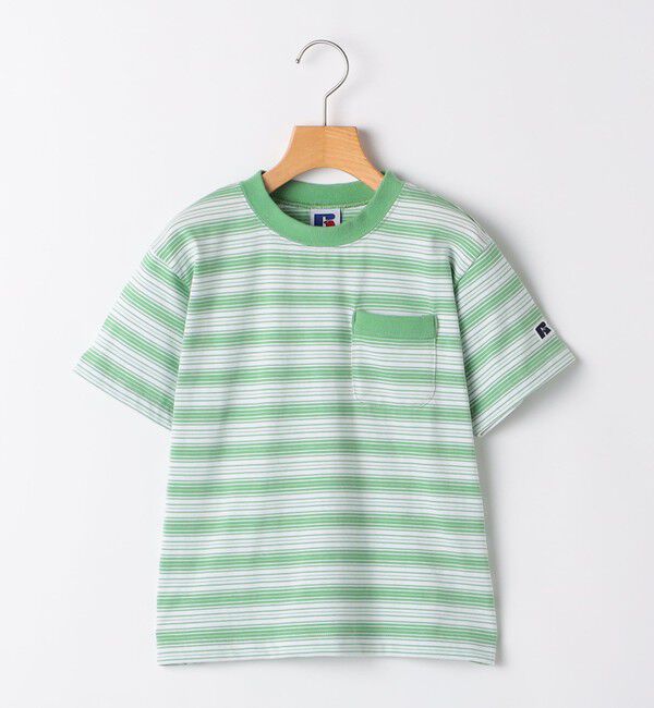 SHIPS KIDS「【SHIPS KIDS別注】RUSSELL ATHLETIC:100～130cm /ボーダーTEE」|Tシャツ・カットソー|