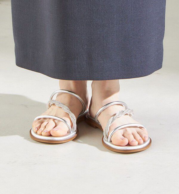 SHIPS for women「MOSAIC:ヒネリ ビジュー サンダル」|サンダル|