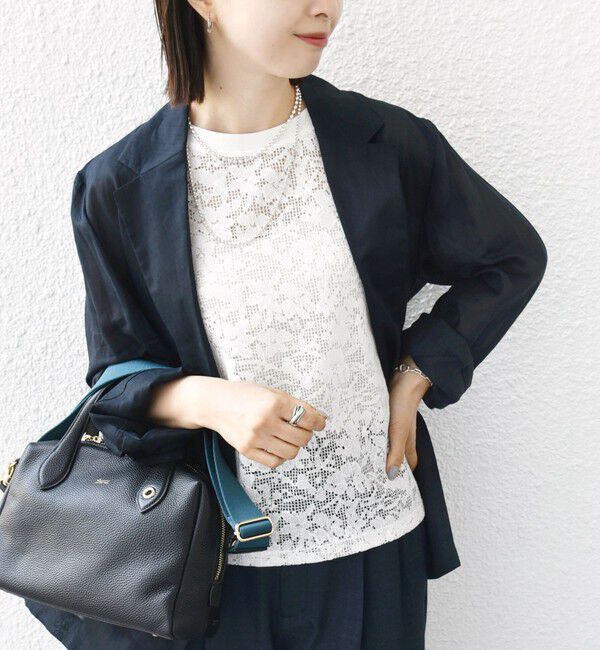 SHIPS for women「〈手洗い可能〉オーガニック コットン レース ノースリーブ プルオーバー」|タンクトップ|