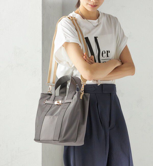 SHIPS for women「《一部追加予約》【WEB限定】パーテーション ライン テープ バッグ」|ショルダー・メッセンジャー|