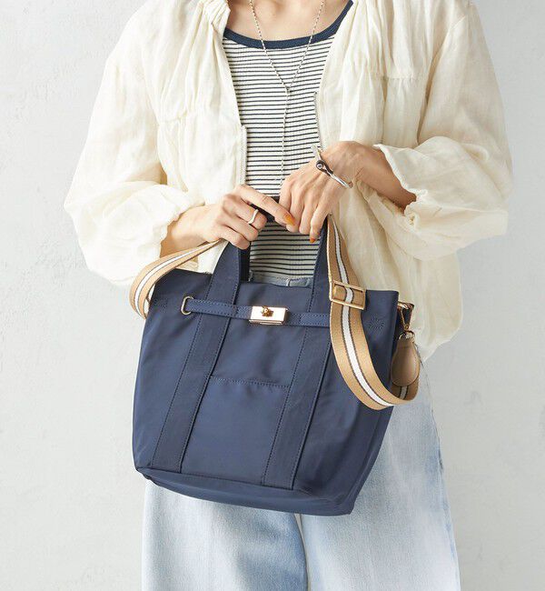 SHIPS for women「《一部追加予約》【WEB限定】パーテーション ライン テープ バッグ」|ショルダー・メッセンジャー|