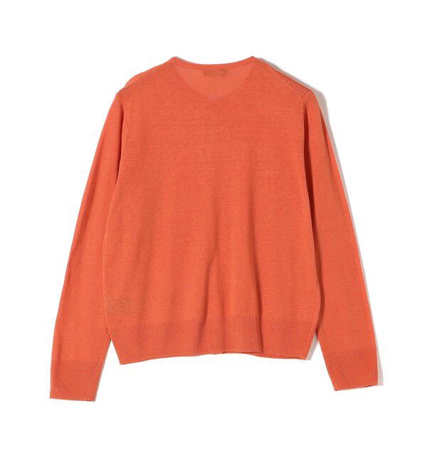 SHIPS for women「SHIPS Primary Navy Label:シルク リネン ハイ ボタン カーディガン」|カーディガン|