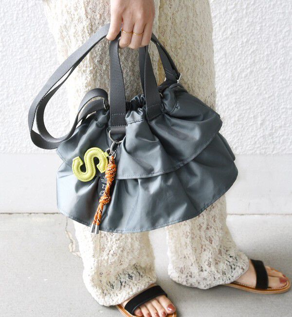 SHIPS for women「【WEB限定】チャーム 付き フリル 巾着 ショルダー」|ショルダー・メッセンジャー|