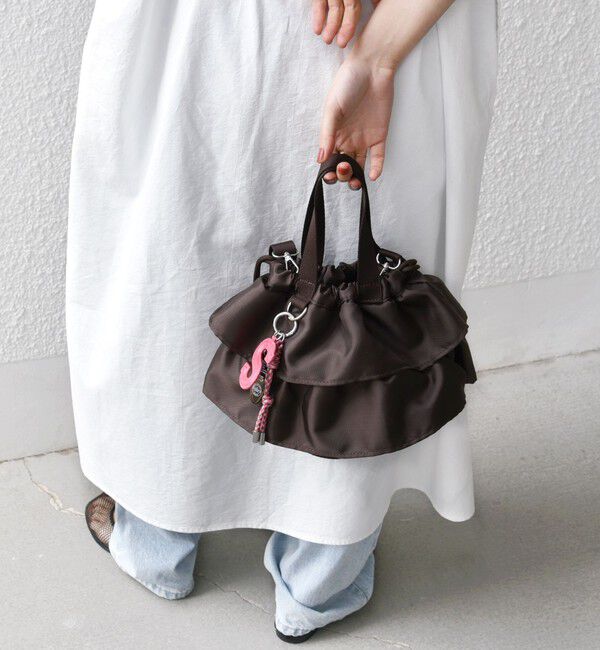 SHIPS for women「【WEB限定】チャーム 付き フリル 巾着 ショルダー」|ショルダー・メッセンジャー|