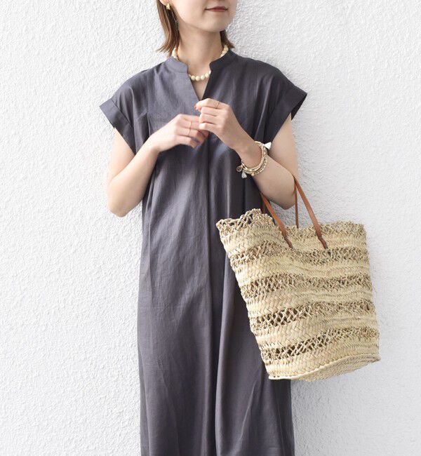 SHIPS for women「《予約》【WEB限定】〈手洗い可能〉リネン レーヨン コーティング ワンピース」|ワンピース|