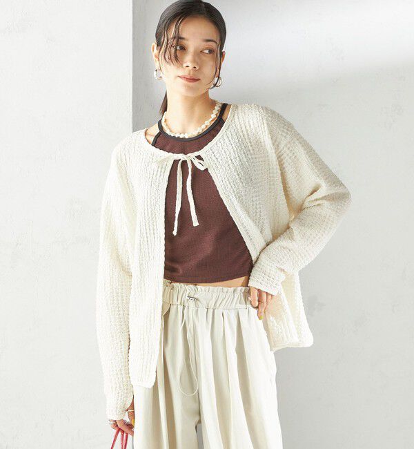 SHIPS for women「maroba:〈手洗い可能〉2WAY ラッシュ カーディガン」|その他|