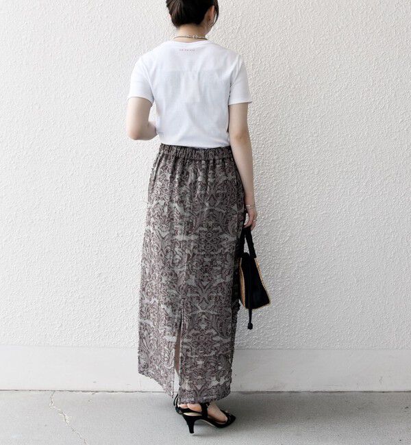 SHIPS any「SHIPS any:〈手洗い可能〉メッシュ ジャカード イージー Iライン スカート」|スカート|