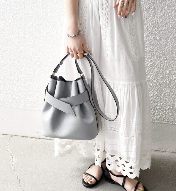 SHIPS any「《一部予約》SHIPS any: ベルト デザイン 巾着 ショルダー バッグ」|ショルダー・メッセンジャー|