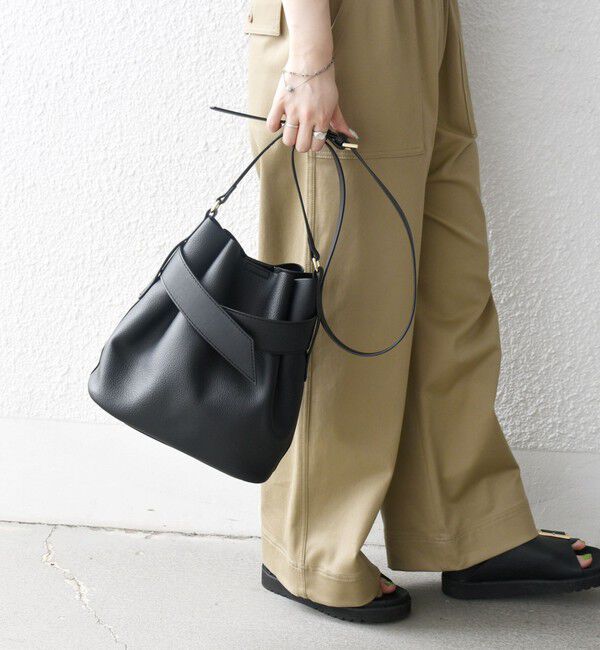 SHIPS any「《一部予約》SHIPS any: ベルト デザイン 巾着 ショルダー バッグ」|ショルダー・メッセンジャー|