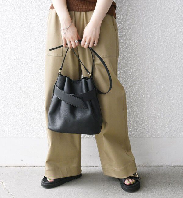 SHIPS any「《一部予約》SHIPS any: ベルト デザイン 巾着 ショルダー バッグ」|ショルダー・メッセンジャー|