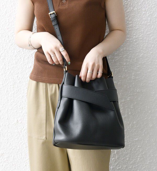 SHIPS any「《一部予約》SHIPS any: ベルト デザイン 巾着 ショルダー バッグ」|ショルダー・メッセンジャー|