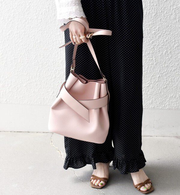 SHIPS any「《一部予約》SHIPS any: ベルト デザイン 巾着 ショルダー バッグ」|ショルダー・メッセンジャー|