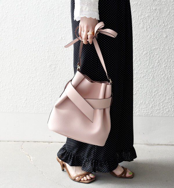 SHIPS any「《一部予約》SHIPS any: ベルト デザイン 巾着 ショルダー バッグ」|ショルダー・メッセンジャー|