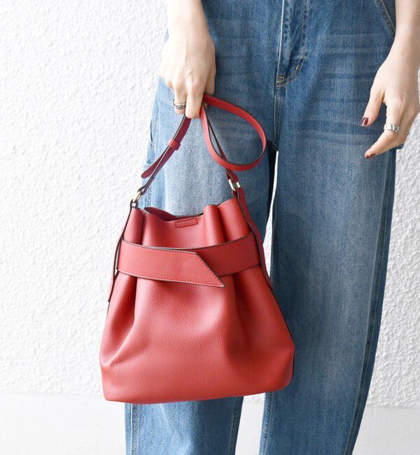 SHIPS any「《一部予約》SHIPS any: ベルト デザイン 巾着 ショルダー バッグ」|ショルダー・メッセンジャー|