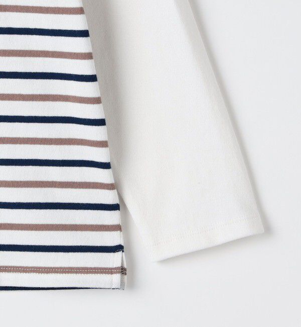 SHIPS KIDS「SHIPS KIDS:140～160cm/クレイジー ボーダー ロングスリーブ Tシャツ」|Tシャツ・カットソー|