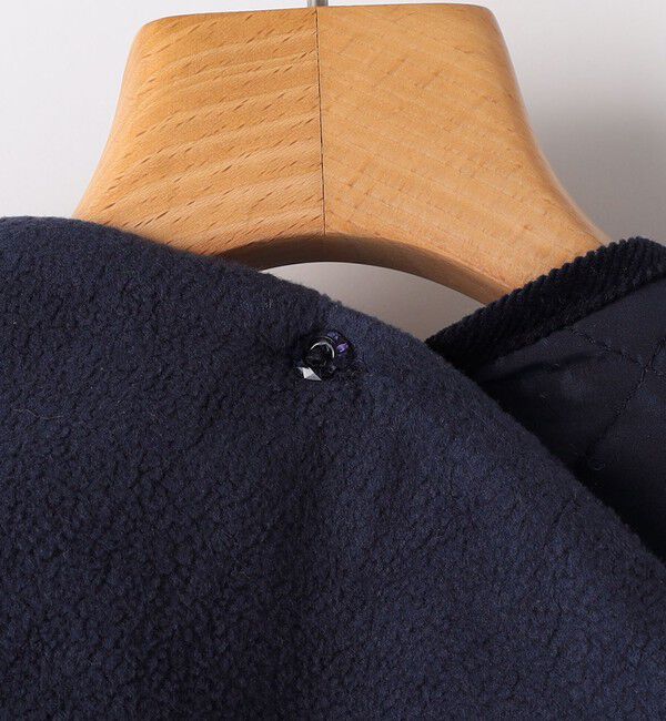 SHIPS KIDS「SHIPS KIDS:140～150cm /〈洗濯機可能〉 キルト ペプラム ジャケット」|ノーカラーコート|